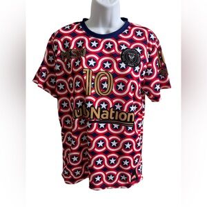 Dc Miami 2023 Messi 10 X Marvel Football Pre Match Shirt Caption America Small